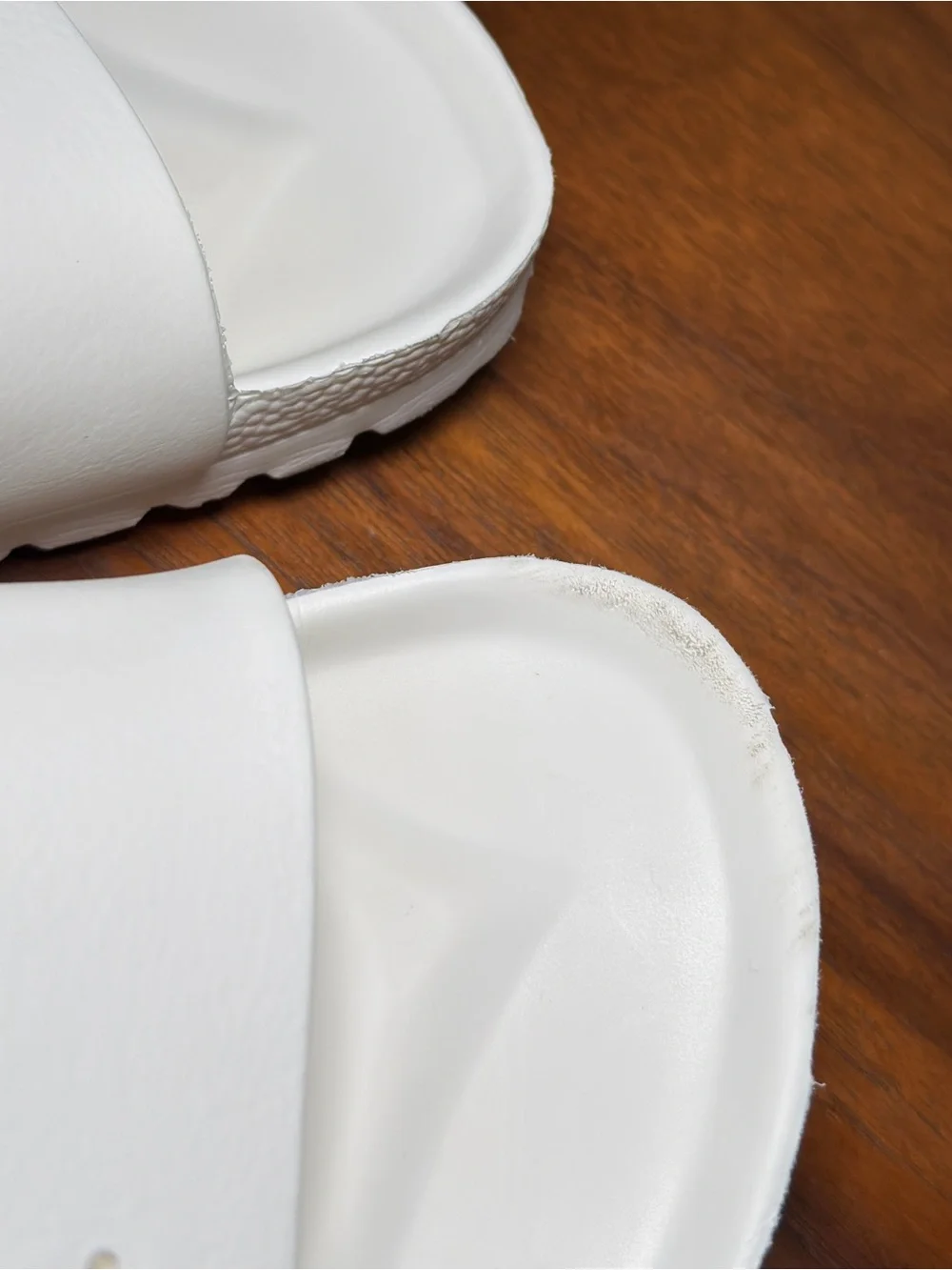 White Double-Buckle Slide Sandals Birkenstock Arizona Essentials EVA Size EU 40
